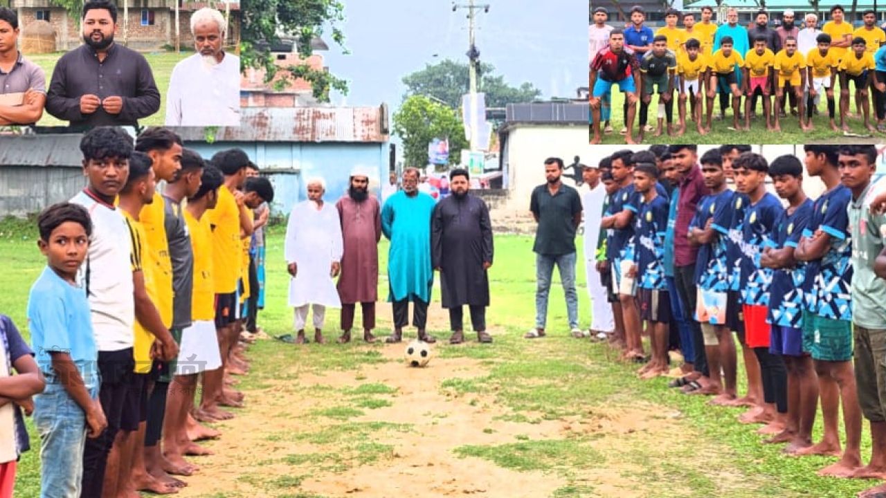 পাঁচবিবিতে চেয়ারম্যান পদপ্রার্থীর উদ্যোগে ফুটবল টুর্নামেন্ট