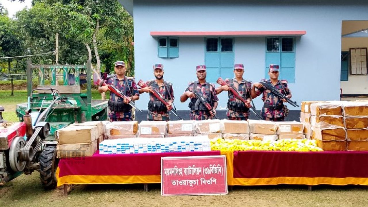 শেরপুর সীমান্তে ১৭ লাখ টাকার ভারতীয় কসমেটিকস জব্দ