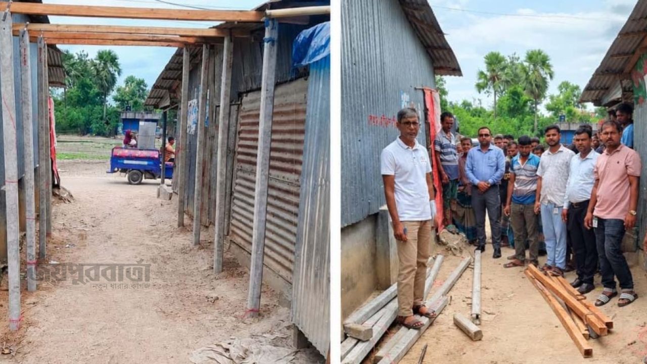ধামইরহাটে বাজারের জায়গা দখলের চেষ্টা ব্যর্থ করে দিল প্রশাসন