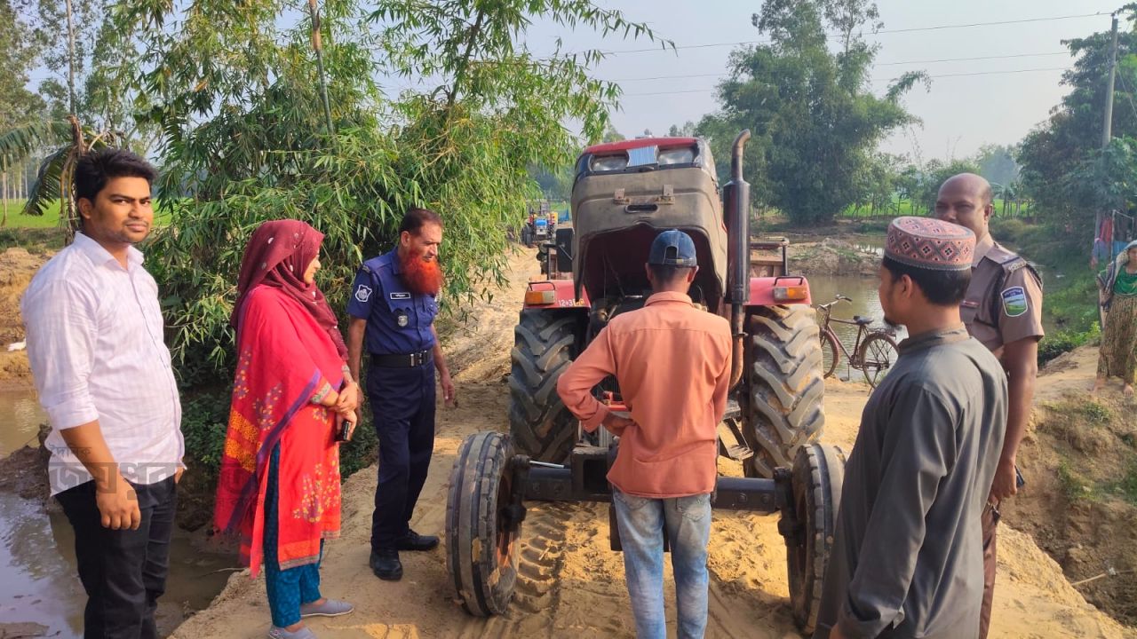 বকশীগঞ্জে অবৈধভাবে মাটি কাটা বন্ধে প্রশাসনের অভিযান