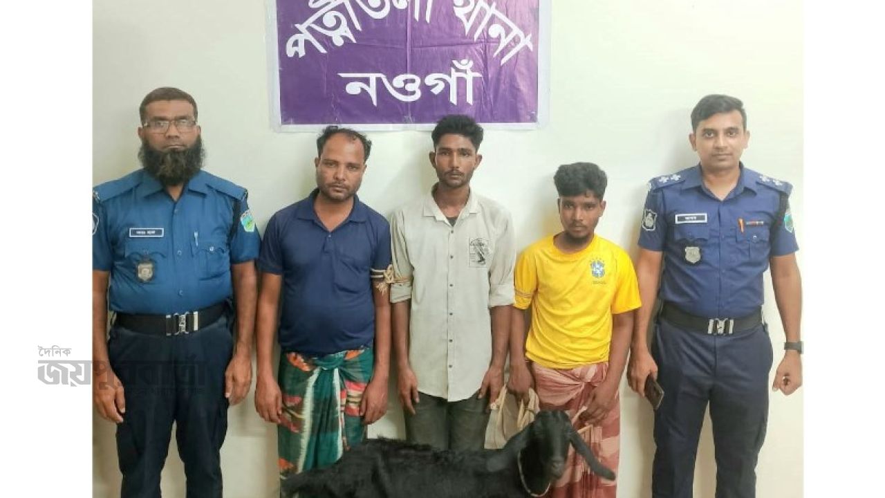 পত্নীতলায় পুলিশের অভিযানে চোরাই ছাগল উদ্ধার, গ্রেপ্তার ৩