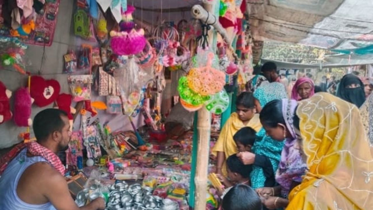 ধুনটে দুর্গোৎসব ঘিরে জমজমাট শতবর্ষী বউমেলা