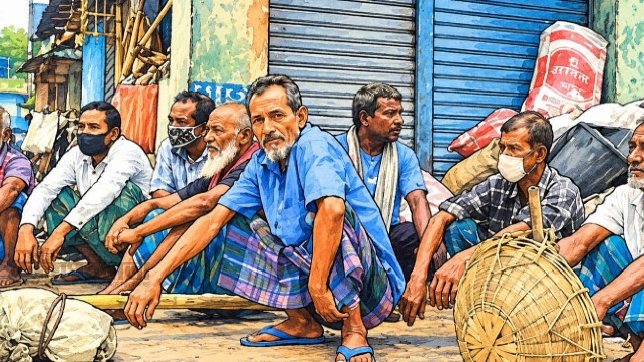 নওগাঁয় অর্থনৈতিক মন্দায় নিম্নয়ের মানুষের জীবন জীবিকা নাভিশ্বাস 