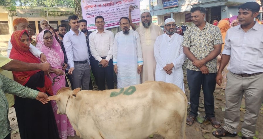 জয়পুরহাটের আক্কেলপুরে সুবিধাবঞ্চিত বিধবা ও স্বামী পরিত্যক্তা নারীদের আত্মকর্মসংস্থান সৃষ্টি ও জীবনমান উন্নয়নের লক্ষ্যে ৯৫টি গরু বিতরণ করা হয়েছে।